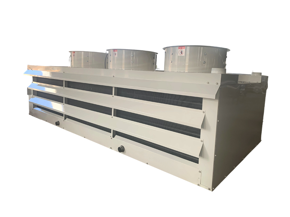 Напольный канальный воздухоохладитель с водяной оттайкой и высокоэффективной подачей воздуха