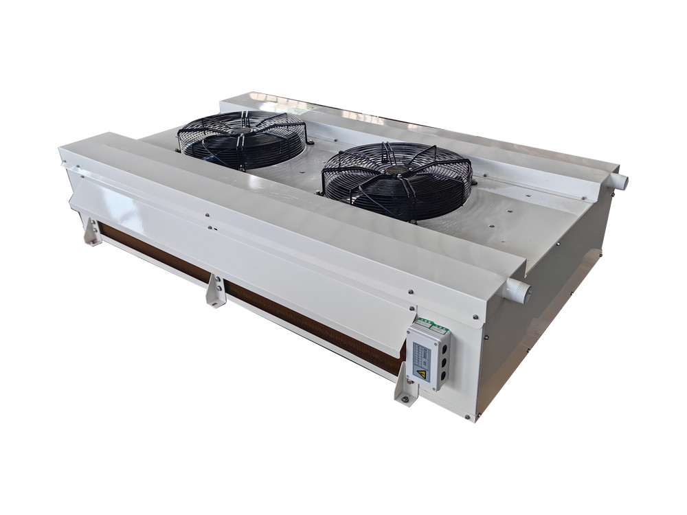 Воздухоохладитель с двусторонним выходом воздуха и оребрением золотого цвета с высокой коррозионной стойкостью